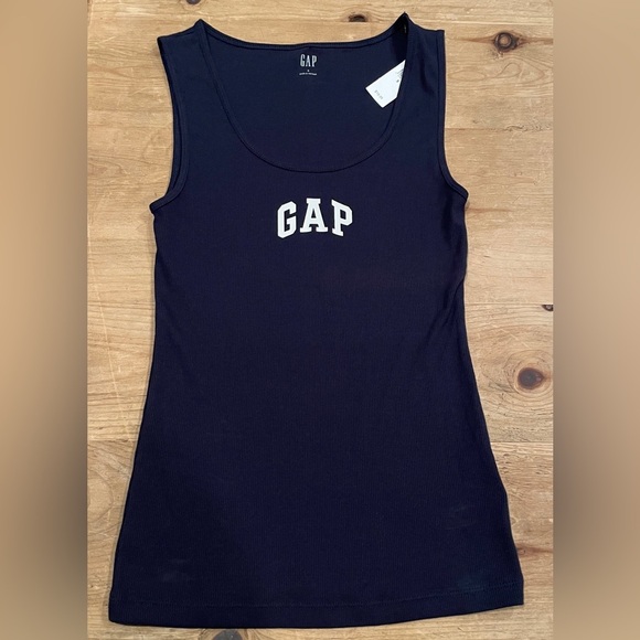 GAP Tops - NWT GAP Womens cotton ribbed t blue white logo casual spring summer  SM